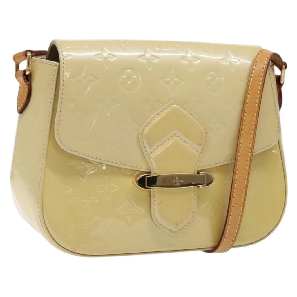 Louis Vuitton Vernis Bell Flower Gm Shoulder Bag Broncorail M91706 Auth 129676